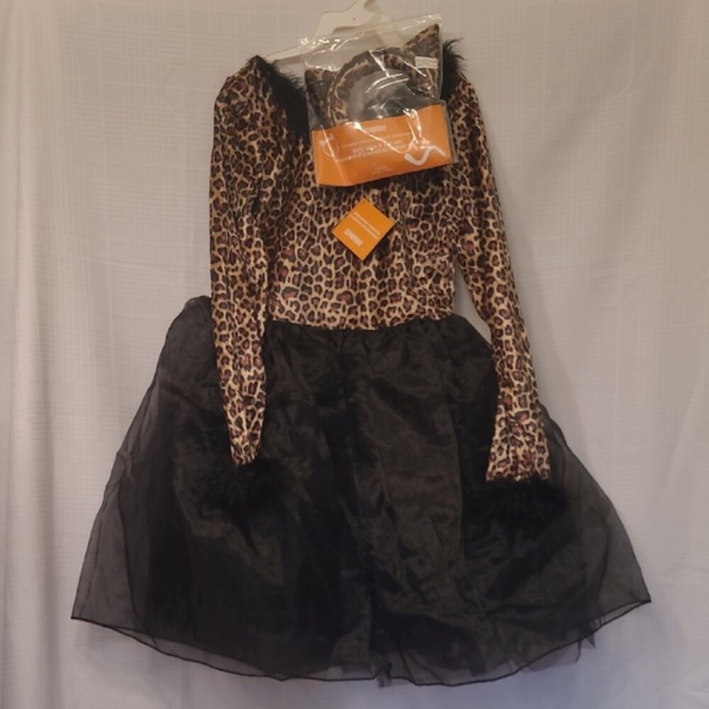 GYMBOREE Kitty Cat Leopard Adorable 3-Piece Costume  - Size Large (10-12) - NWT